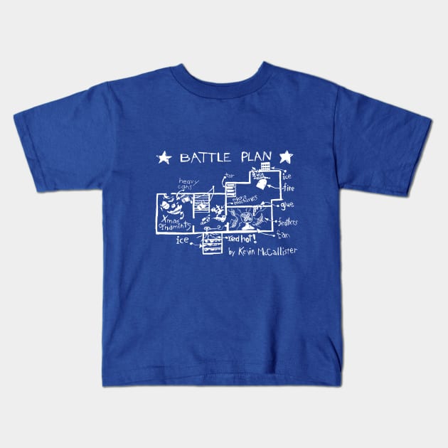 Kevin's Battle Plan Kids T-Shirt by Popmosis Design
